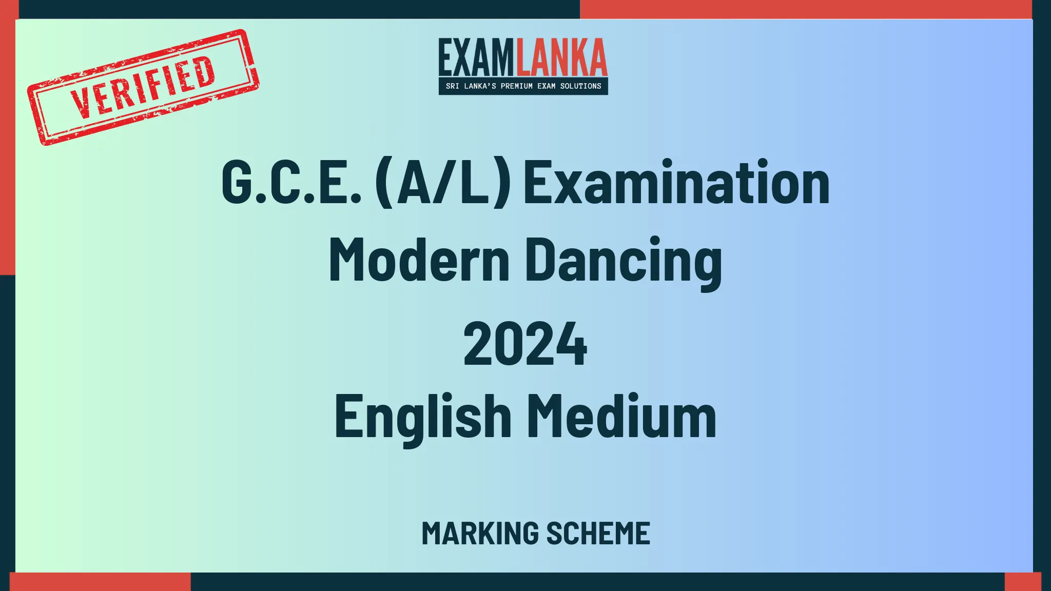 2024 modern dancing marking english medium